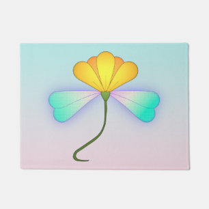 Iridescent Dragon Flower Doormat