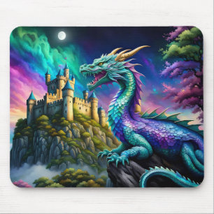 Iridescent Dragon Guards His Land Mouse Mat