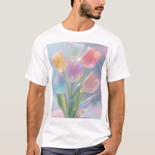 “Iridescent Dream Tulips T-Shirt (Front)