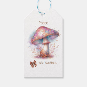 Iridescent Enchanted Garden Mushroom Gift Tags