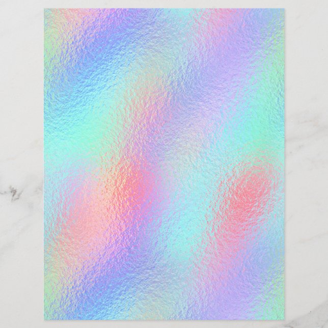 Iridescent Faux Foil Scrapbook Paper No. 53 (Front)