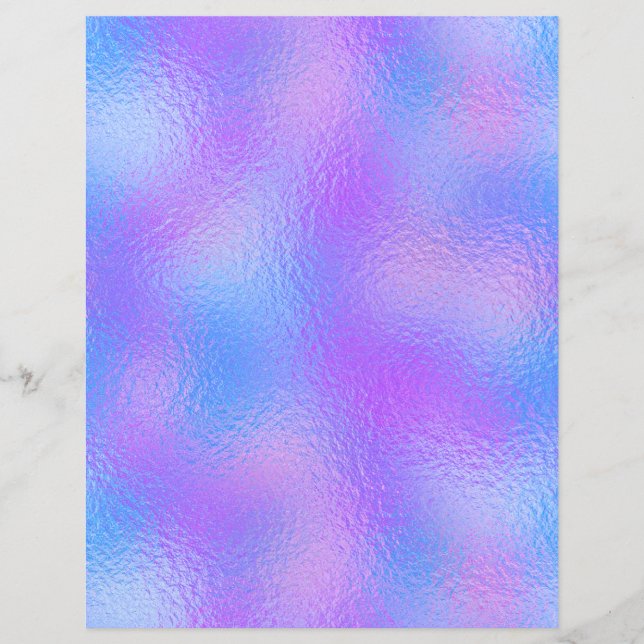 Iridescent Faux Foil Scrapbook Paper No. 88 (Front)