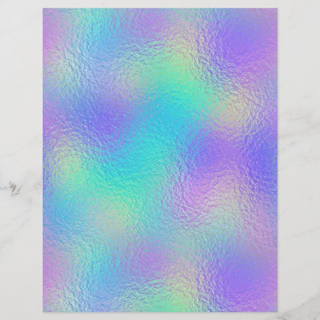 Iridescent Faux Foil Scrapbook Paper No. 89 (Front)