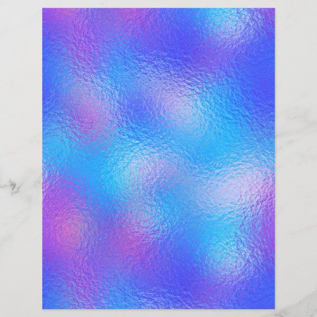 Iridescent Faux Foil Scrapbook Paper No. 96 (Front)