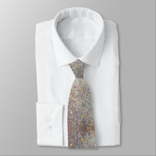 Iridescent Faux Glitter Tie