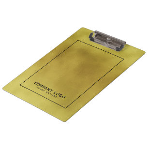 Iridescent faux gold foil background clipboard