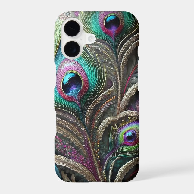 Iridescent Feather Harmony, Brilliant Peacock  (Back)