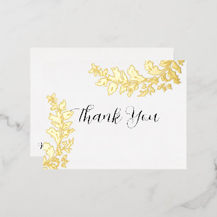 Iridescent Foil Thank You Foil Invitation Postcard