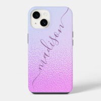 Iridescent Girly Pink Shimmer Personalised Name