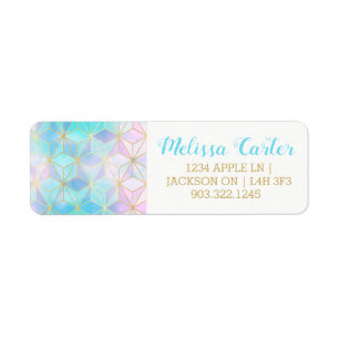 Iridescent Glass Geometric Pattern