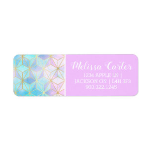 Iridescent Glass Geometric Pattern