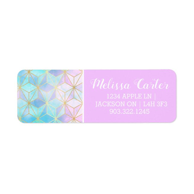 Iridescent Glass Geometric Pattern (Front)