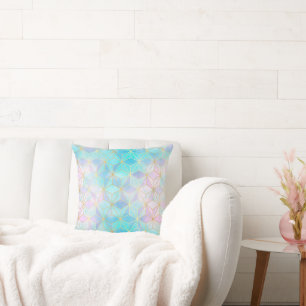 Iridescent Glass Geometric Pattern Cushion