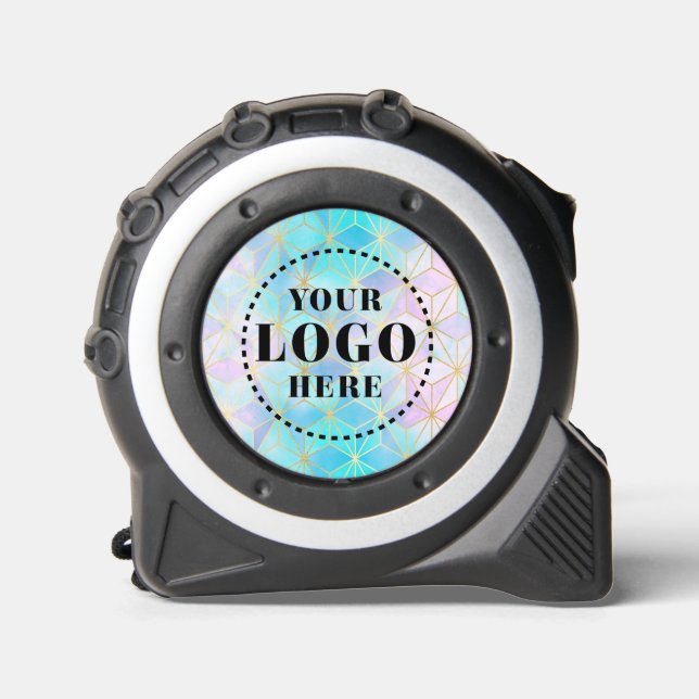 Iridescent Glass Geometric Pattern with Logo 1 (Front)