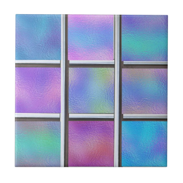 Iridescent Glass Metal Modern Tile (Front)