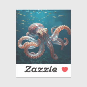 Iridescent Glass Octopus Art   Deep Sea Fantasy  