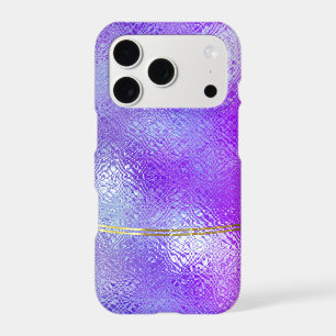 Iridescent glass shiny gold accent