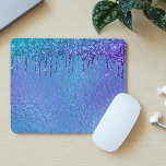 Iridescent Glitter Drips Blue Purple Holographic Mouse Mat<br><div class="desc">This design was created though digital art. It may be personalised in the area provide or customising by choosing the click to customise further option and changing the name, initials or words. You may also change the text colour and style or delete the text for an image only design. Contact...</div>