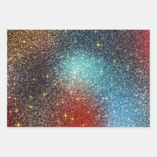Iridescent glitter  wrapping paper sheet