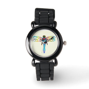 iridescent glittery dragonfly watch