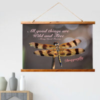 Iridescent Golden Dragonfly on Taupe Photographic