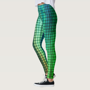 Iridescent Green Weave Leggings