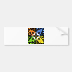 Iridescent Hearts Seamless Polka Dot Abstract Art Bumper Sticker