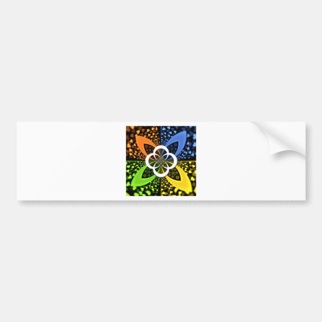 Iridescent Hearts Seamless Polka Dot Abstract Art  Bumper Sticker (Front)