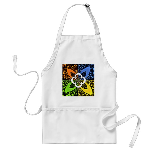 Iridescent Hearts Seamless Polka Dot Abstract Art  Standard Apron (Front)