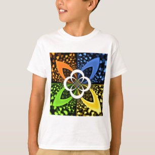 Iridescent Hearts Seamless Polka Dot Abstract Art T-Shirt