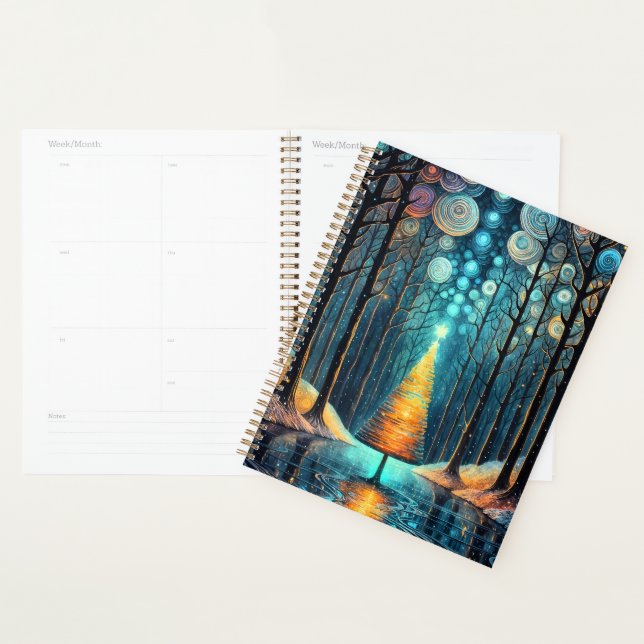 Iridescent Holiday Dream 🎄 Glowing Christmas Tree Planner (Display)