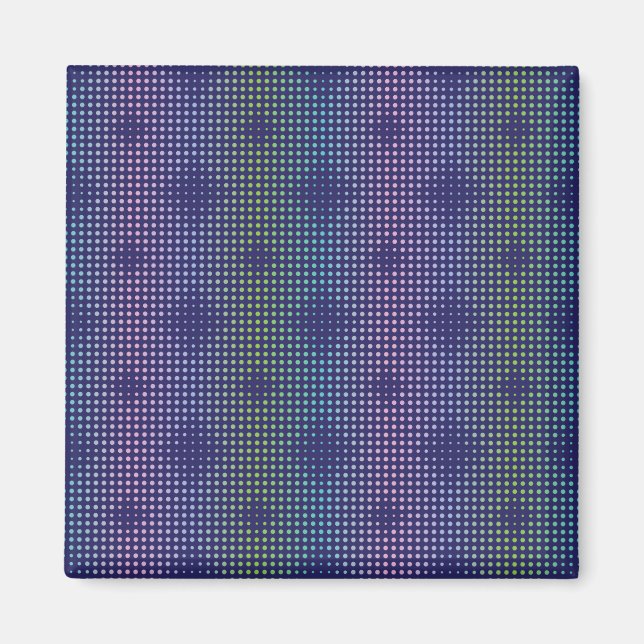 Iridescent Holographic Dots Pattern Magnet (Front)