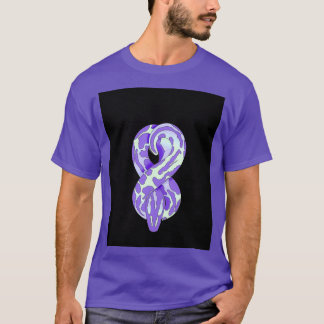 Iridescent Holographic Figure 8 Snake Graphic  T-Shirt
