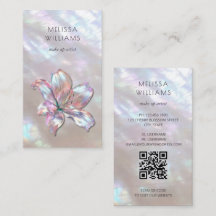 Iridescent Holographic Lily Qr Code