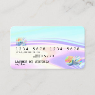 iridescent holographic Modern Credit Card