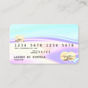iridescent holographic Modern Credit Card