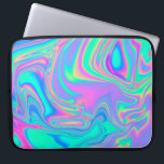 Iridescent Holographic: Neon Marbled Texture Laptop Sleeve<br><div class="desc">Iridescent marbled holographic texture in vibrant neon and pastel colours. Trippy and distorted image with light diffraction effect in psychedelic 80s-90s vaporwave style. Immerse yourself in a mesmerising world of iridescent marbled holographic textures, featuring neon and pastel colours. Get trippy with iridescent marbled holographic textures in neon colours. psychedelic, texture,...</div>
