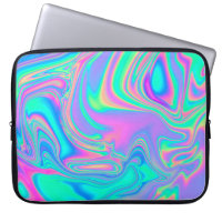 Iridescent Holographic: Neon Marbled Texture