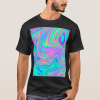 Iridescent Holographic: Neon Marbled Texture