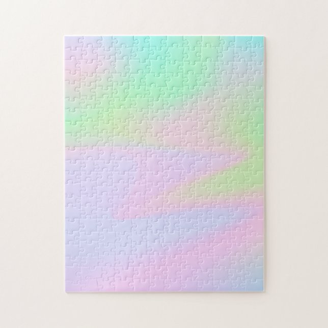 Iridescent Holographic Pastel Unicorn Rainbow Jigsaw Puzzle (Vertical)