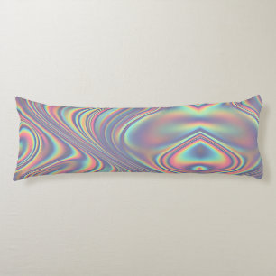 Iridescent Holographic Swirl Texture Body Cushion