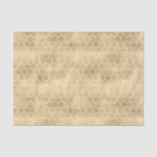 Iridescent Honeycomb Gold Gradient Apiary Pattern  Tissue Paper