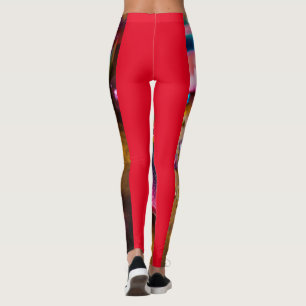 Iridescent Jello dessert cube print leggings