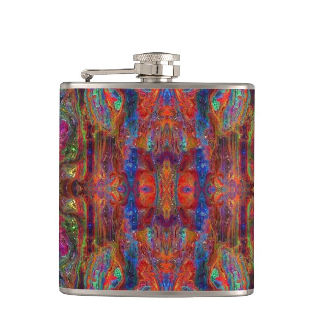 Iridescent Lava wave Flask (Front)