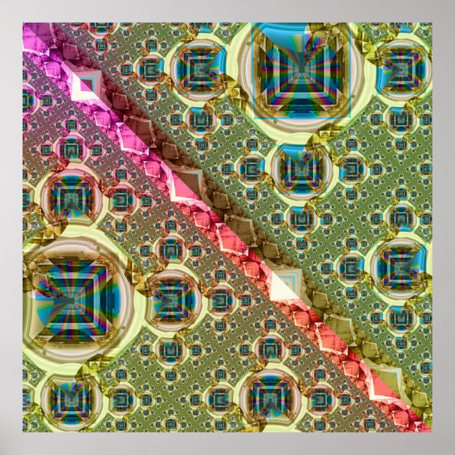 Iridescent Lens Pattern Poster (Front)