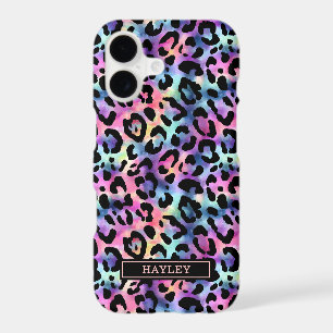 Iridescent Leopard Print Monogrammed