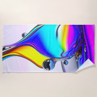 Iridescent Liquid Beach Towel