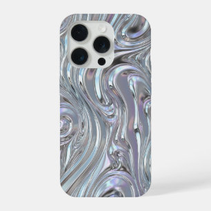 Iridescent Liquid Chrome Futuristic Y2K Metallic iPhone 15 Pro Case