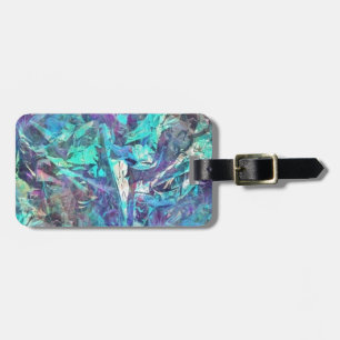 iridescent luggage tag
