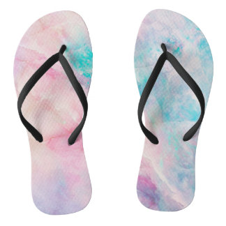 Iridescent Marble Flip Flops